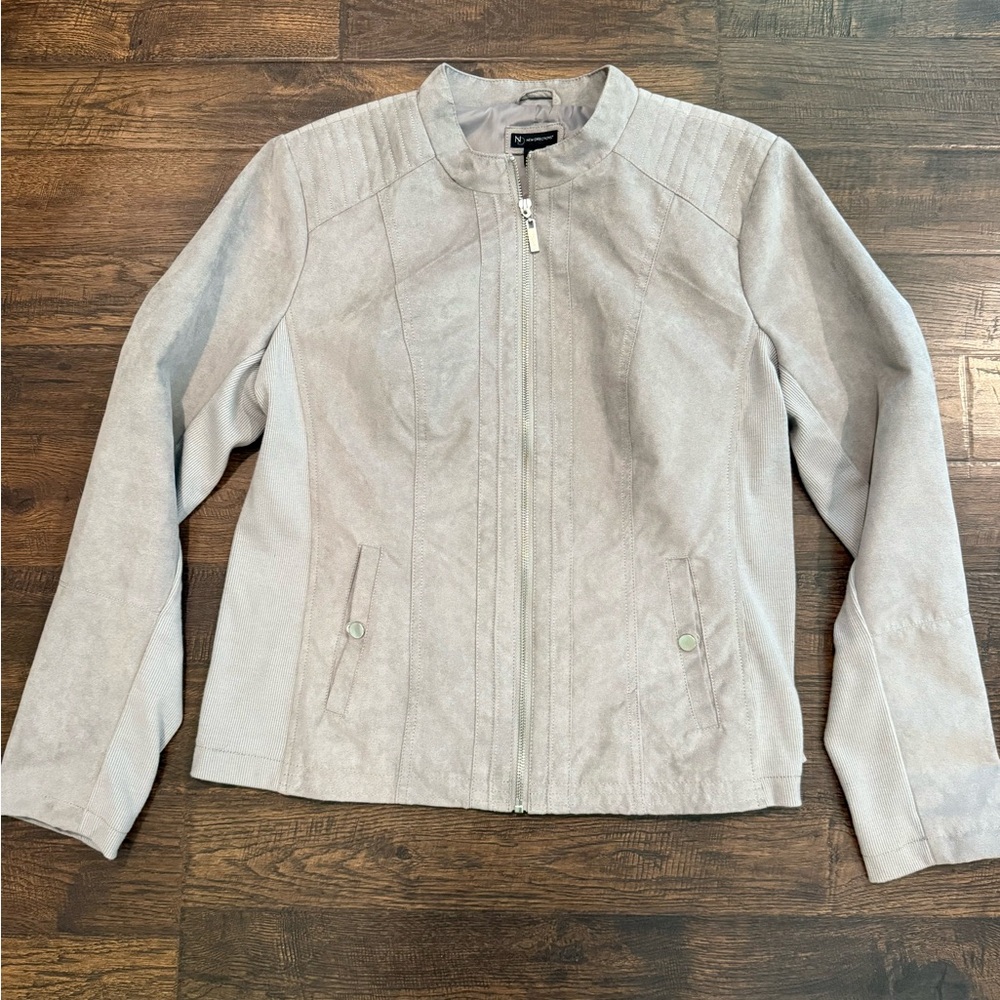 Business style gray suede jacket